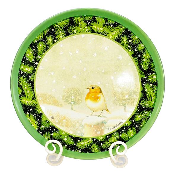 Hallmark Marjolein Bastin‎ Snow Bird Nature's Sketchbook Plate 12" - Picture 1 of 3